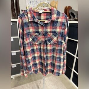 Dizzy Lizzy Stitch Fix Americana Vintage Look Red
White and Blue Flannel